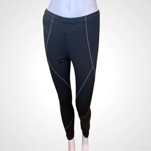SUGOI Black Leggings with White Stitching
